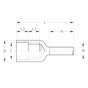 Redukce z trubkového závitu na metrický M12 | ¾" | 60 mm